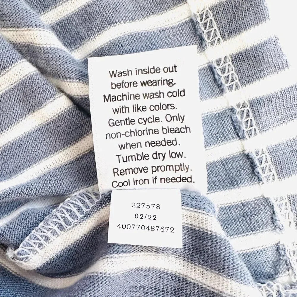 NWT LAUREN CONRAD Women Sleeveless Pullover Square Neck Striped Blue Shirt Sz 2X - Picture 5 of 15